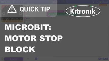 microbit MakeCode Editor - Motor Driver - Turn Off Motor - Kitronik