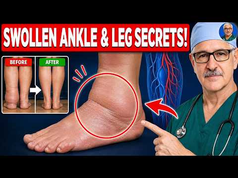 YouTube thumbnail for a video about movement and swollen legs and ankles