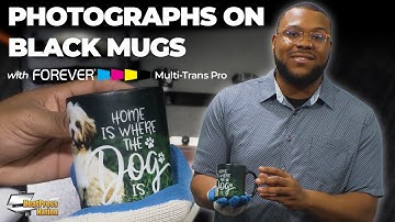 Photographs On Black Mugs with FOREVER Multi-Trans Pro
