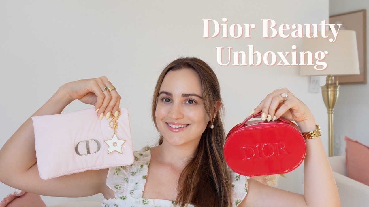 Dior Beauty Unboxing: Makeup Glow Set, free red bag and keychain +