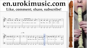 How to Play Recorder (G.) Old MacDonald - Had a Farm Tabs Part#2 um-b-rn352
