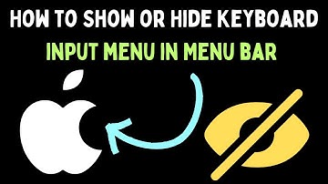 How to Show or Hide Keyboard Input Menu in Menu Bar
