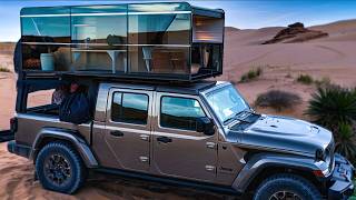 NEW EXPANDING POP-UP TRUCK BED CAMPER HAS PANORAMIC VIEW