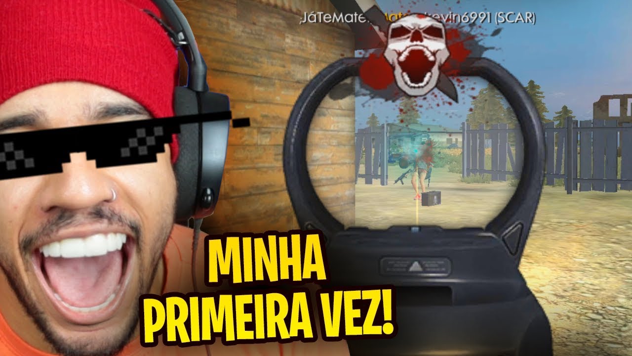 DANDO UM PAU EM TODO MUNDO NO FREE FIRE!!! (primeira gameplay)