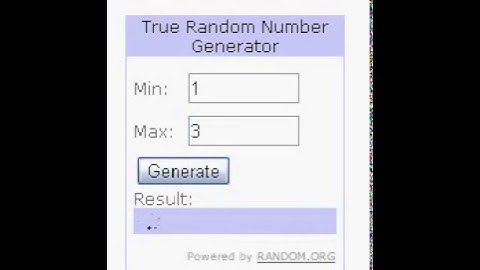 picking winner, random number generator
