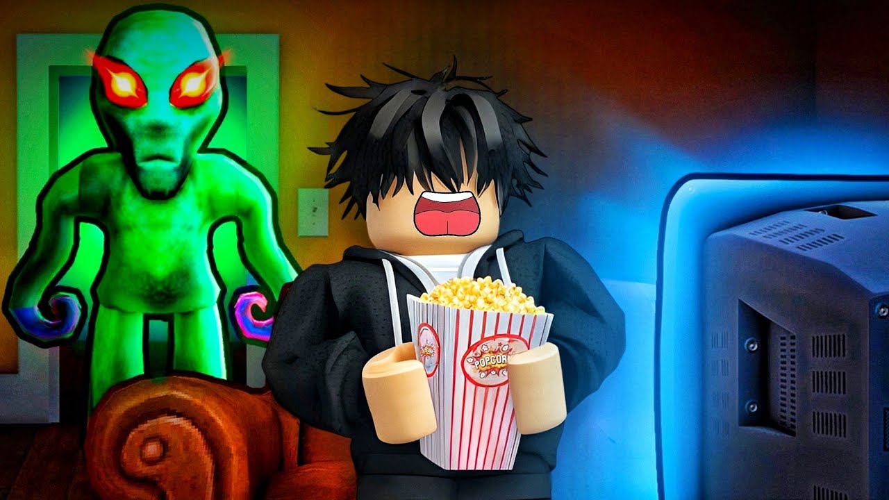 တီဗွီထဲက ဂြိုလ်သား တွေအပြင်ကိုရောက်လာသောအခါ | Late Night Horror Movie - Roblox [ All Endings ]