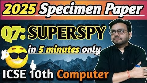 Super Spy Number in Java | ICSE 2025 Specimen Paper Solution | YP Computer Classes
