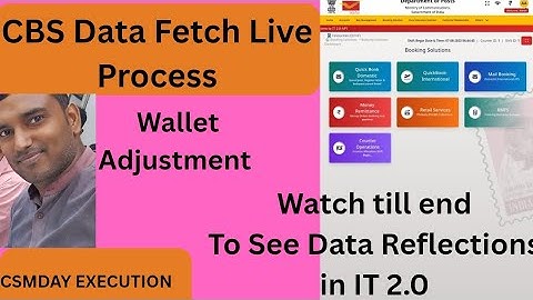 CSMDAY Menu execution and Live CBS Data Fetch | IT 2.0 and Finacle procedure in Local Language #post