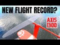 Axis 1300 flight record attempt  product review for lake foil surfing