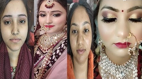 Muslim Bridal makeup look with before and after look/#makeup #nikah #nikahlookbridalmakeup