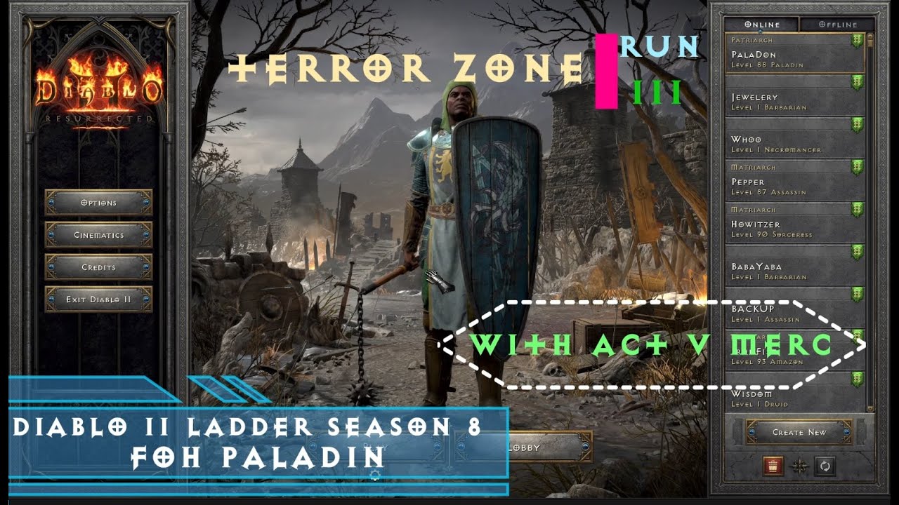 FOH Paladin With Act V Merc, Terror Zone Run III