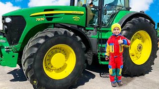 Funny Stories about New Tractor John Deere and other Bruder Toys