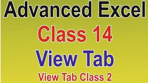 Advanced Excel Tutorial for Beginners in Hindi Class 14, MS Excel View Tab 2