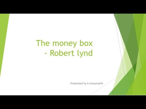 The Money Box By Robert Lynd In Tamil