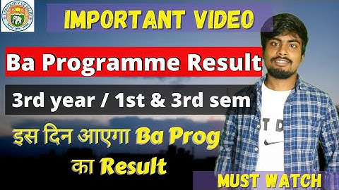 Sol Ba programme Result ? || Final Year / 1st Sem & 3rd Sem || Result Date || Sarkari Result