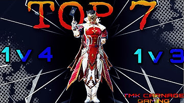 TOP 7 1v4 AND 1v3 SQUAD WIPE // TMK CARNAGE GAMING