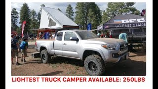 Lightest truck camper on the market (only 250lbs) by Go Fast Campers 
