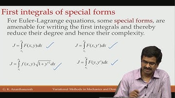 Lec36 Invariants of Euler Lagrange equations and canonical forms