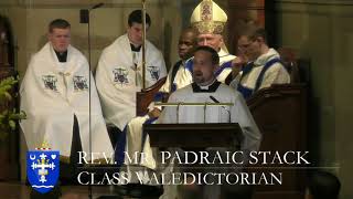 Deacon Padraic Stack – Valedictorian Address 2018