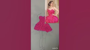 URFI JAVED flower dress Latoo #viralvideo #drawing #trendingshorts #art #artandcraft #fashion #urfi