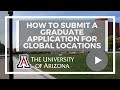 How to submit a graduate application for Global Locations
