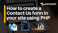 PHP Lessons - How to create a Contact Us form in your site using PHP