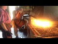 Blacksmith Charlie makes a gun barrel