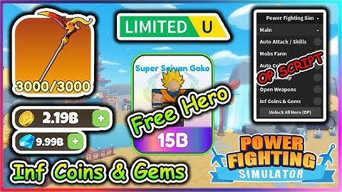 [UGC LIMITED] Roblox Power Fighting Simulator Script - Inf Coins & Gems | Get All Hero