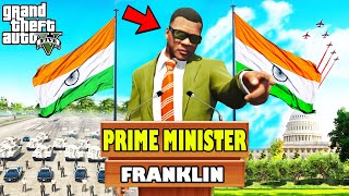 Franklin's First Day As A PRIME MINISTER In Los Santos GTA 5 | SHINCHAN and CHOP
