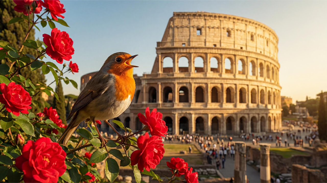 Relaxing Nature Sounds & Scenic Italian Landmarks | 4K Bird & Nature