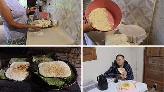 PREPARANDO A MASSA DE MACAXEIRA PARA CONGELAR E FAZENDO BEIJU