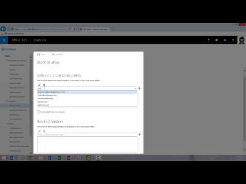 Customize your spam filter with the safe senders list in Outlook Online (OWA)