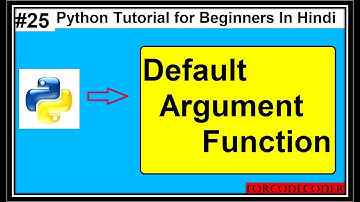 Default Argument Function In Python | Python Tutorial For Beginners In Hindi #25
