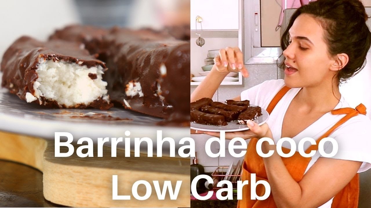 Como Fazer Barrinhas de Coco e Chocolate Low Carb | Receita Super Fácil e Vegan