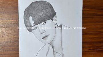 How to draw Park Jimin | Jimin BTS drawing tutorials | pencil sketch for beginners | រៀនគូរ
