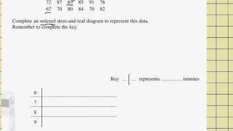 Stem and Leaf Diagram - Q9 AQA 2008 Higher Non-Calc