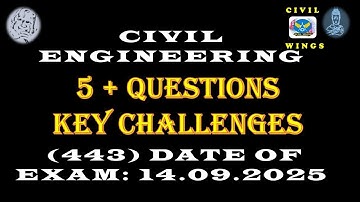 TNPSC/CTSE - JDO - CIVIL - 443✍️|🎯 5 + QUESTIONS KEY - CHALLENGES🎯|🥇Tentative Key Analysis 🥇|🎯CW🎯|