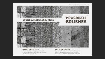Testing Stone Patterns, Marbles and Tiles Texture Procreate Brushes and Color Swatches by Digi Life