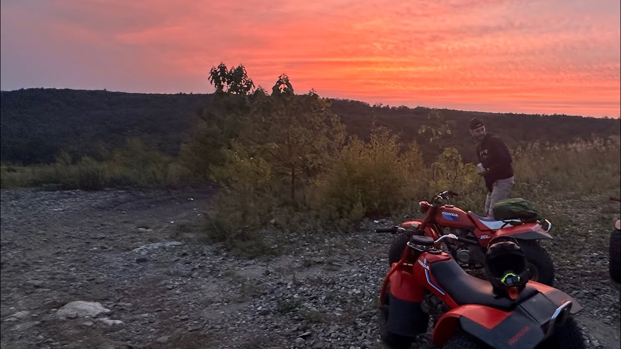 Honda ATC Group Ride Into The Night YouTube