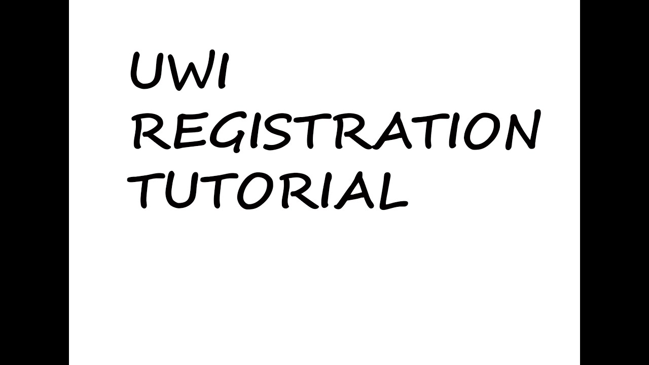 UWI Registration Tutorial (University Of The West Indies) YouTube
