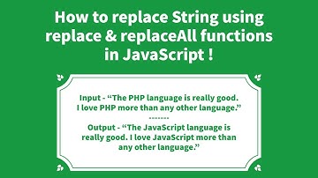 How To Replace String Using replace & replaceAll Functions In JavaScript !