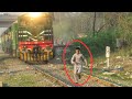 Crazy boy running front of fastest train geu40 karakoram express nishatabad  pakistan railways