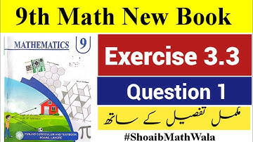 Class 9 Math | Exercise 3.3 Question1 | Sets and Functions | New Book 2025