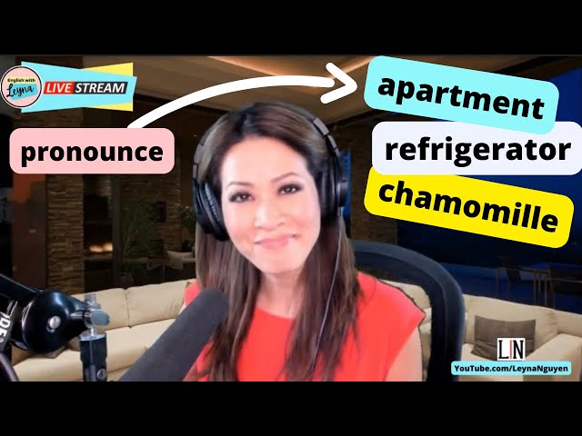 Commonly mispronounced words! Live English lesson with Leyna Nguyen tieng anh