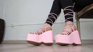Spring & Summer Fashion ASMR - Try On: SIMMI London Wedges in Pink Matte