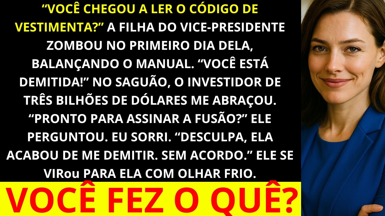 FUI DEMITIDA POR UMA ESTAGIÁRIA E ACABEI COM UMA FUSÃO DE 3 BILHÕES - o que aconteceu depois fez o..