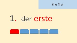 Ordinalzahlen - Deutsch lernen A1 Wortschatz Grammatik / Learn German / Ordinal Numbers in German