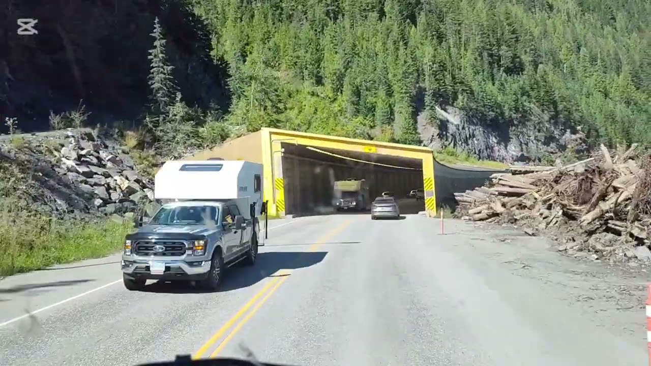 Trans Canada highway blasting construction
