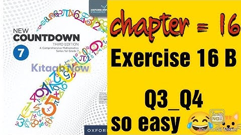 oxford new countdown book 7 third edition || chapter 16 || Exercise 16B || Q3_Q4 solved