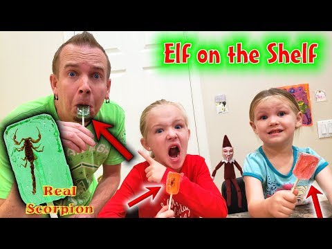 evil-elf-on-the-shelf-gm-pranks-us!-dad-eats-a-scorpion-sucker!!!